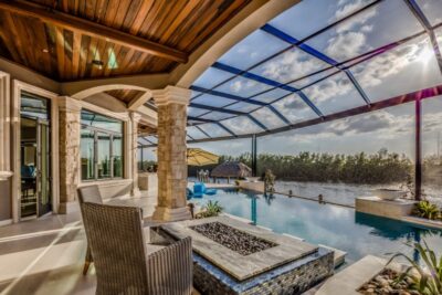 Large pool area