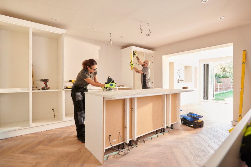couple renovating